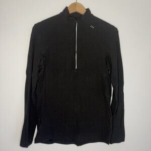 Lululemon Run Quarter Zip Pullover XS Heathered Gray Reflective Running Athletic